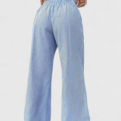 Women's Breathable Linen Wide Leg Pants | Elegant Relaxed Fit Summer Trousers 8