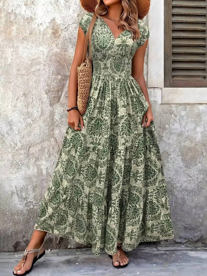 Women's Breathable Polyester Maxi Dress | Elegant Bohemian Summer Sundress 2