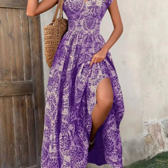 Women's Breathable Polyester Maxi Dress | Elegant Bohemian Summer Sundress 6