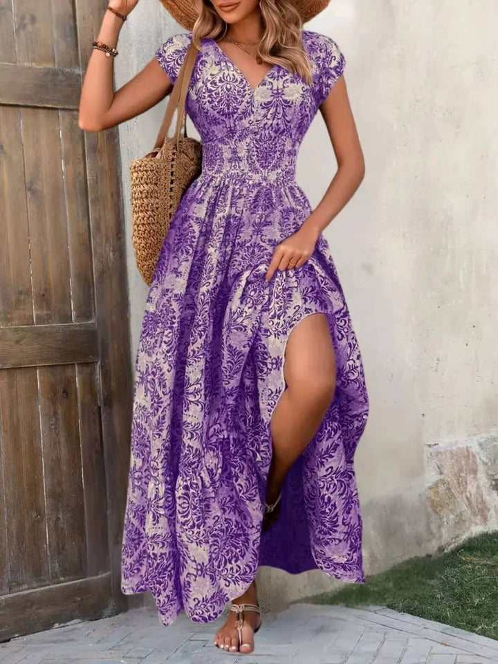 Women's Breathable Polyester Maxi Dress | Elegant Bohemian Summer Sundress 6