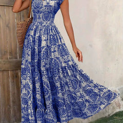 Women's Breathable Polyester Maxi Dress | Elegant Bohemian Summer Sundress 7