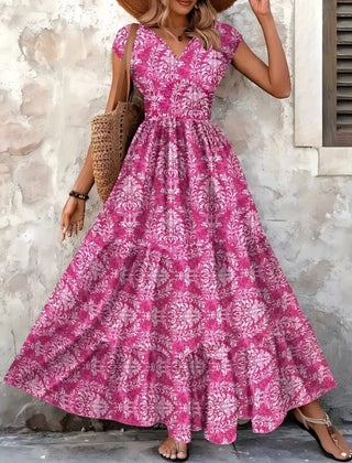 Women's Breathable Polyester Maxi Dress | Elegant Bohemian Summer Sundress 9
