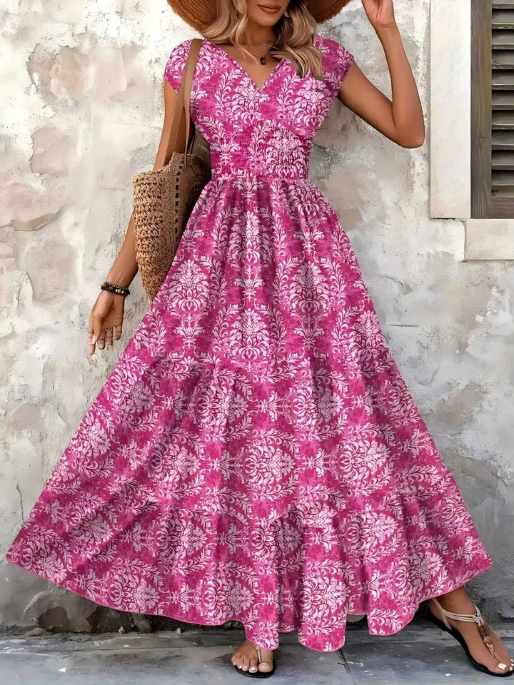 Women's Breathable Polyester Maxi Dress | Elegant Bohemian Summer Sundress 9
