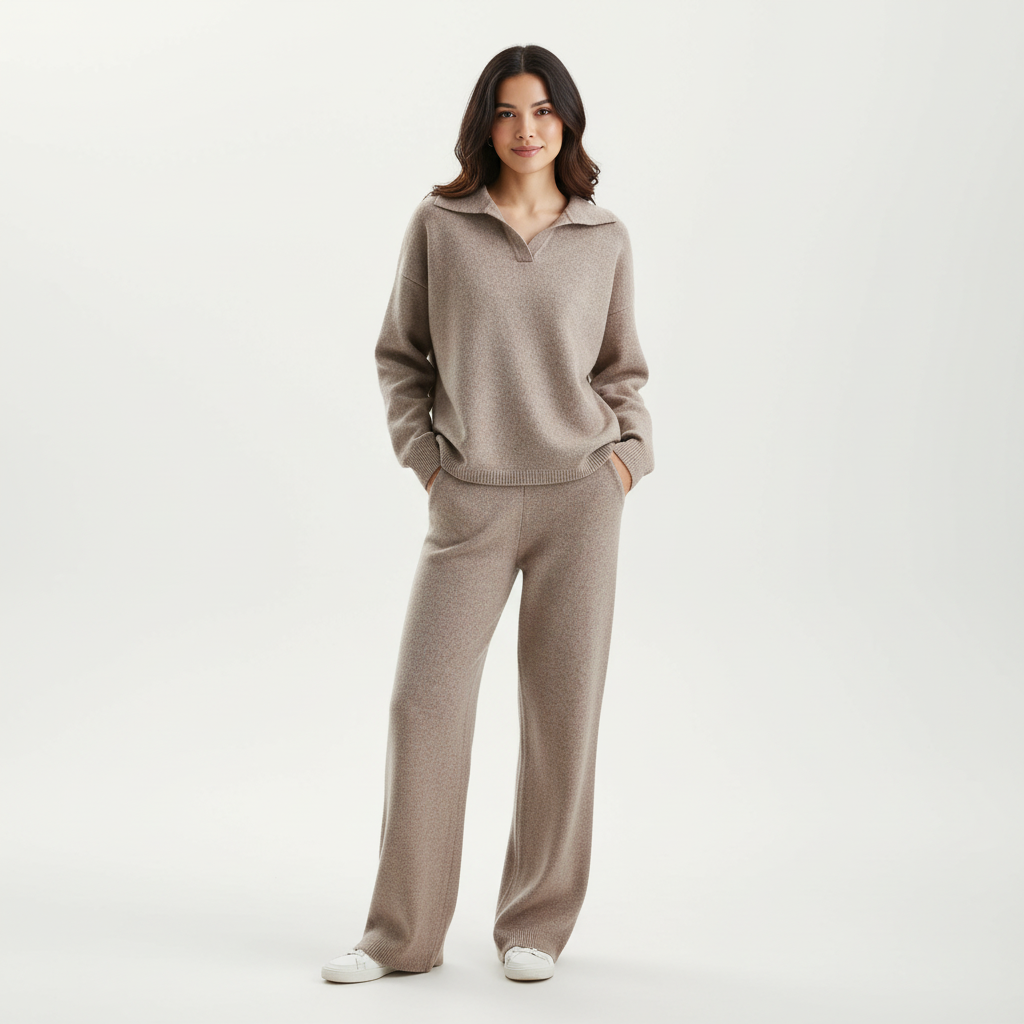 Women's Cashmere Lounge Set | Luxurious Soft Two-Piece Outfit 3