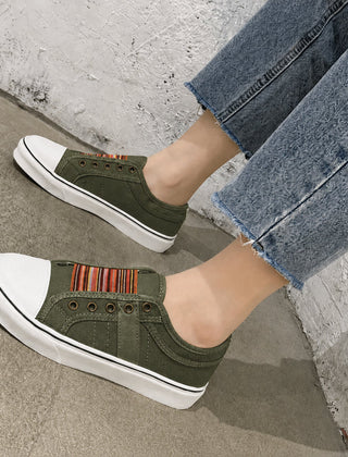 Women's Casual Canvas Slip-On Sneakers | Stylish White Everyday Footwear 0