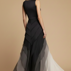 Women's Chiffon Maxi Dress | Elegant Ombre Formal Evening Gown 2
