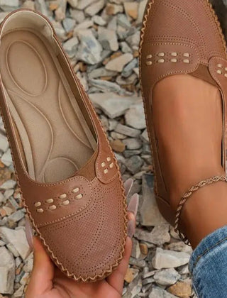 Women's Classic Suede Moccasins | Comfortable Slip-On Ladies Shoes 6