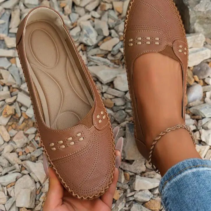 Women's Classic Suede Moccasins | Comfortable Slip-On Ladies Shoes 6
