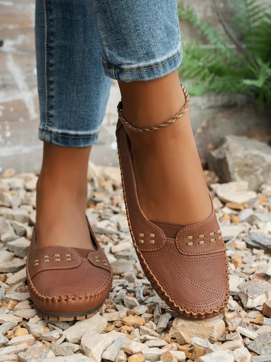 Women's Classic Suede Moccasins | Comfortable Slip-On Ladies Shoes 7