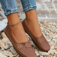 Women's Classic Suede Moccasins | Comfortable Slip-On Ladies Shoes 8