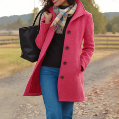 Women's Classic Wool Blend Coat | Elegant Tailored Winter Outerwear 4