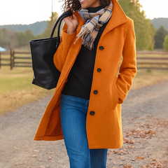 Women's Classic Wool Blend Coat | Elegant Tailored Winter Outerwear 5