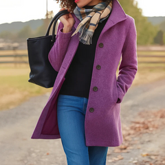 Women's Classic Wool Blend Coat | Elegant Tailored Winter Outerwear 6