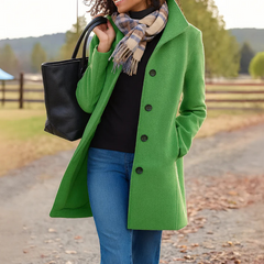 Women's Classic Wool Blend Coat | Elegant Tailored Winter Outerwear 7