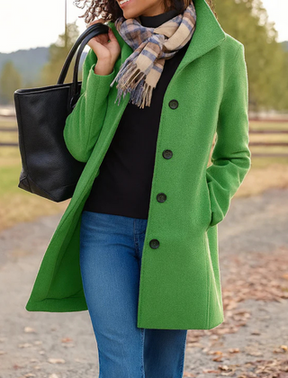 Women's Classic Wool Blend Coat | Elegant Tailored Winter Outerwear 7