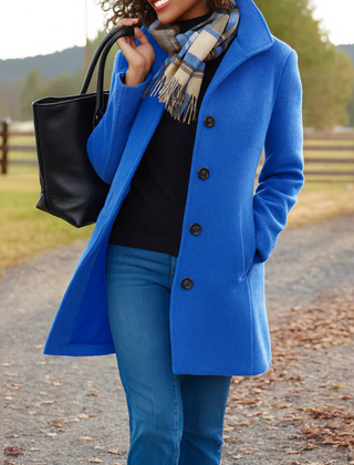Women's Classic Wool Blend Coat | Elegant Tailored Winter Outerwear 9