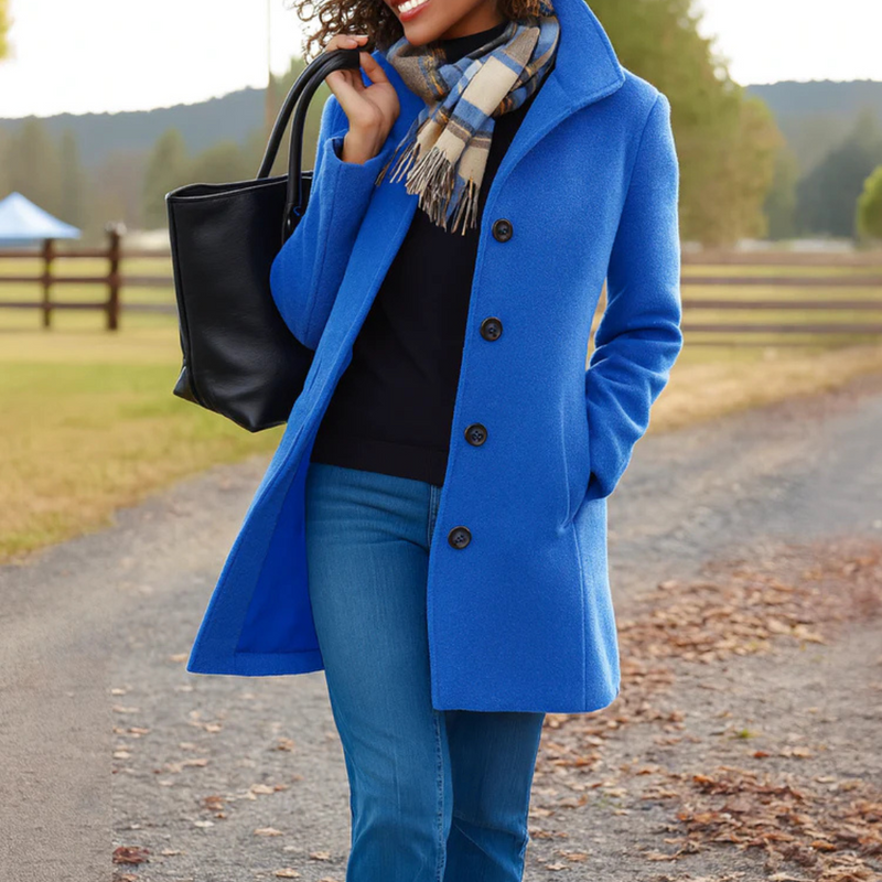 Women's Classic Wool Blend Coat | Elegant Tailored Winter Outerwear 9