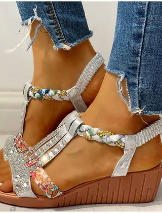 Women's Comfortable Elastic Strap Wedge Sandals | Stylish Lightweight Summer Footwear 2