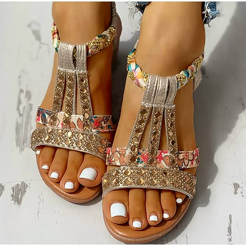 Women's Comfortable Elastic Strap Wedge Sandals | Stylish Lightweight Summer Footwear 4