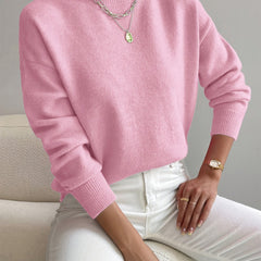 Women's Cotton Mock Neck Sweater | Comfortable Elegant Spring Layering Top 2