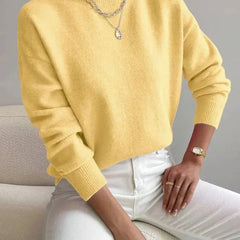 Women's Cotton Mock Neck Sweater | Comfortable Elegant Spring Layering Top 3