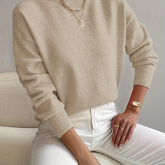 Women's Cotton Mock Neck Sweater | Comfortable Elegant Spring Layering Top 4