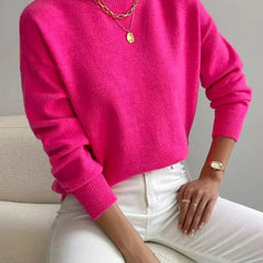 Women's Cotton Mock Neck Sweater | Comfortable Elegant Spring Layering Top 6