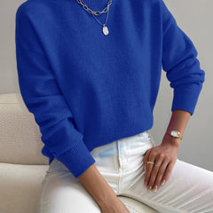 Women's Cotton Mock Neck Sweater | Comfortable Elegant Spring Layering Top 8