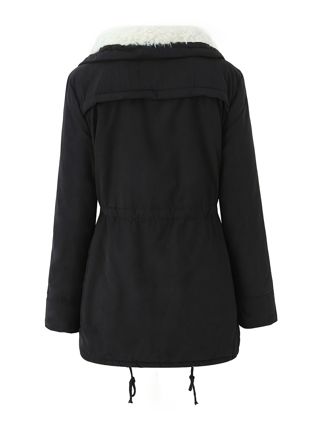 Women's Cozy Plush Hooded Parka | Elegant Mid-Length Winter Coat 2
