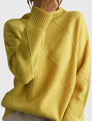 Women's Cozy Wool Blend Oversized Sweater | Elegant Roll Neck Winter Knit 12