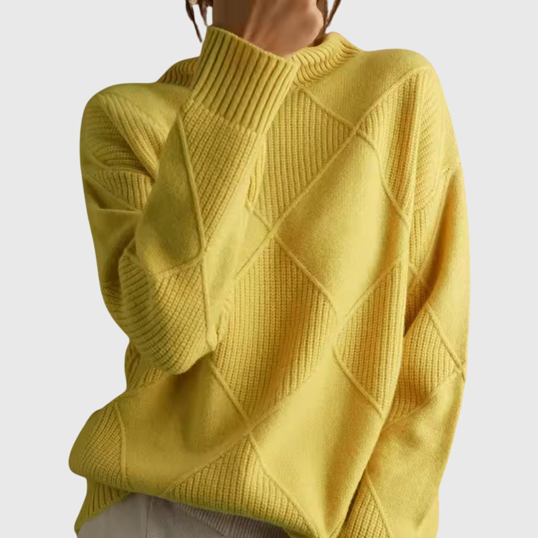 Women's Cozy Wool Blend Oversized Sweater | Elegant Roll Neck Winter Knit 12