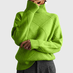 Women's Cozy Wool Blend Oversized Sweater | Elegant Roll Neck Winter Knit 6
