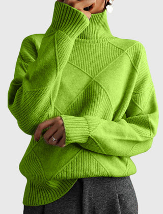 Women's Cozy Wool Blend Oversized Sweater | Elegant Roll Neck Winter Knit 6