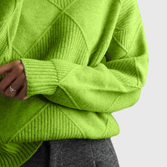Women's Cozy Wool Blend Oversized Sweater | Elegant Roll Neck Winter Knit 7