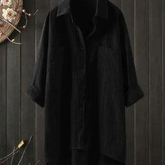 Women's Crinkled Cotton Shirt | Relaxed Oversized White Blouse for All Seasons 1
