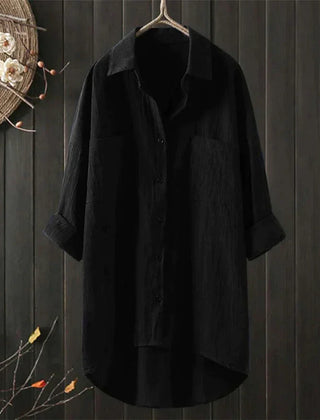 Women's Crinkled Cotton Shirt | Relaxed Oversized White Blouse for All Seasons 1