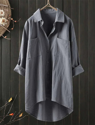Women's Crinkled Cotton Shirt | Relaxed Oversized White Blouse for All Seasons 3