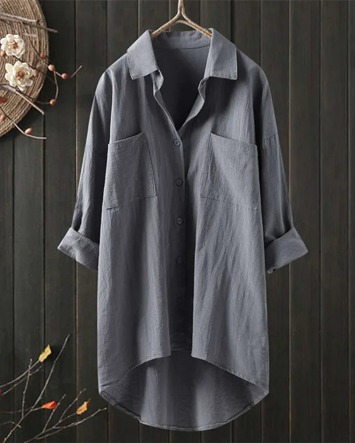 Women's Crinkled Cotton Shirt | Relaxed Oversized White Blouse for All Seasons 3