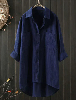 Women's Crinkled Cotton Shirt | Relaxed Oversized White Blouse for All Seasons 5