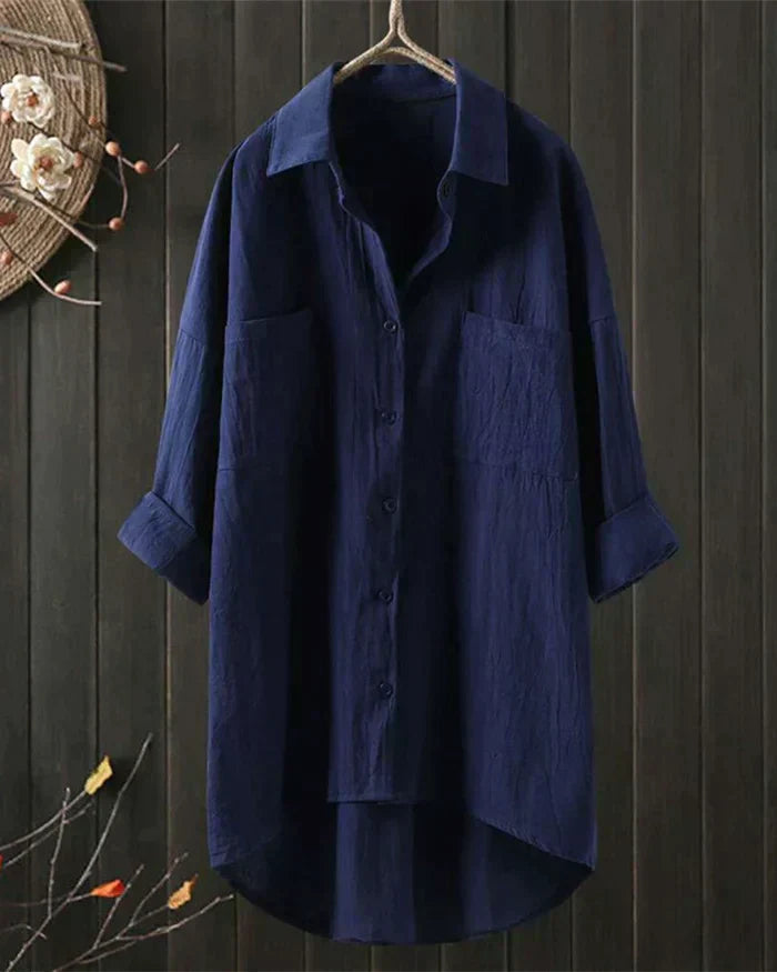 Women's Crinkled Cotton Shirt | Relaxed Oversized White Blouse for All Seasons 5