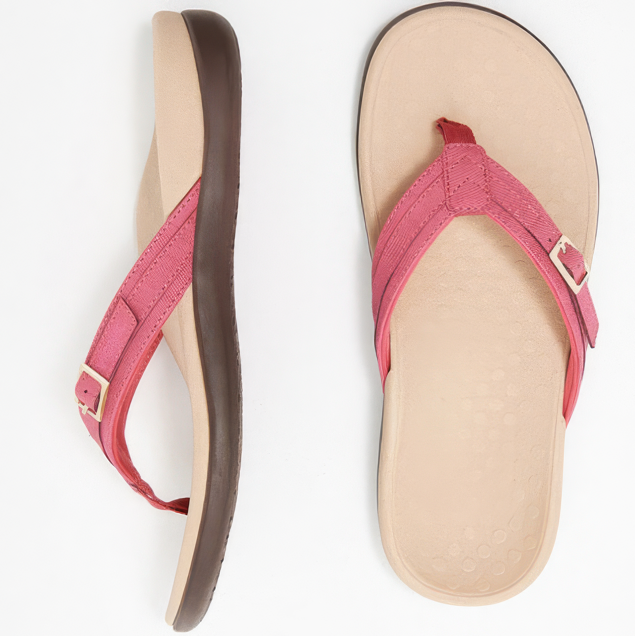 Women's Cushioned Arch Support Flip Flops | Adjustable Comfortable Summer Sandals 7