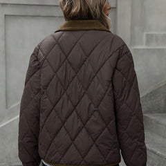 Women's Diamond-Quilted Puffer Jacket | Elegant Cozy Winter Outerwear 1