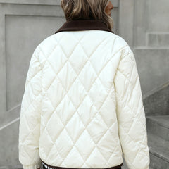 Women's Diamond-Quilted Puffer Jacket | Elegant Cozy Winter Outerwear 7