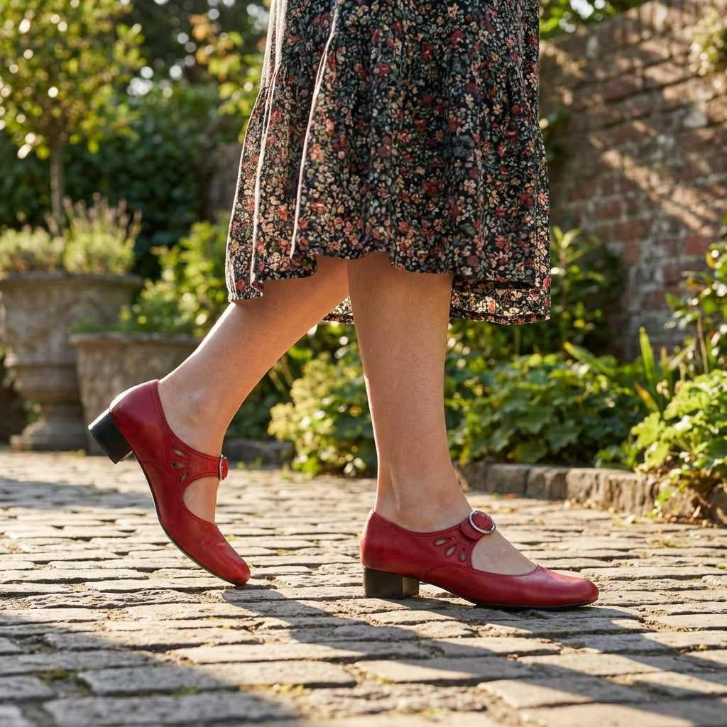 Women's Eco Leather Mary Jane Shoes | Elegant Adjustable Strap Casual Footwear 1