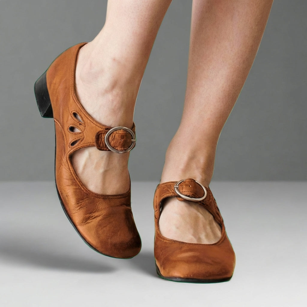 Women's Eco Leather Mary Jane Shoes | Elegant Adjustable Strap Casual Footwear 2