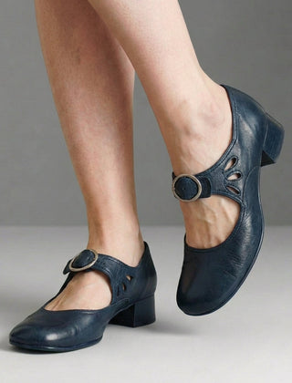 Women's Eco Leather Mary Jane Shoes | Elegant Adjustable Strap Casual Footwear 3