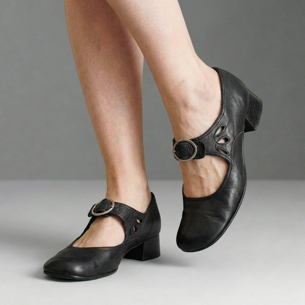 Women's Eco Leather Mary Jane Shoes | Elegant Adjustable Strap Casual Footwear 4