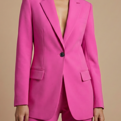Women's Elegant Blazer and Wide Leg Trousers | Chic Tailored Two-Piece Suit Set 1