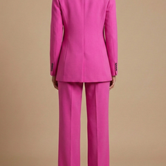 Women's Elegant Blazer and Wide Leg Trousers | Chic Tailored Two-Piece Suit Set 3