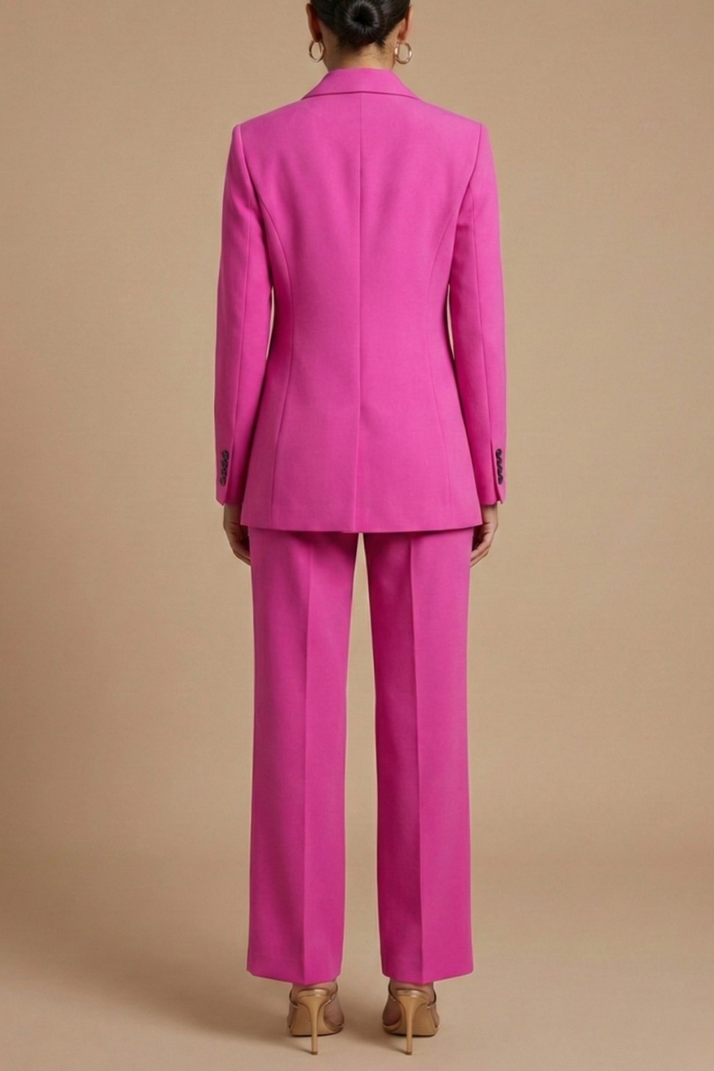 Women's Elegant Blazer and Wide Leg Trousers | Chic Tailored Two-Piece Suit Set 3